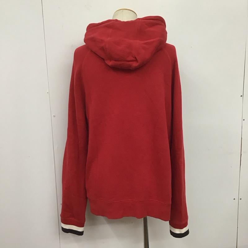ナイキ NIKE パーカー 長袖 ジップパーカー XXL ロゴ、文字 赤 / レッド /  メンズ USED 古着 中古 10108156