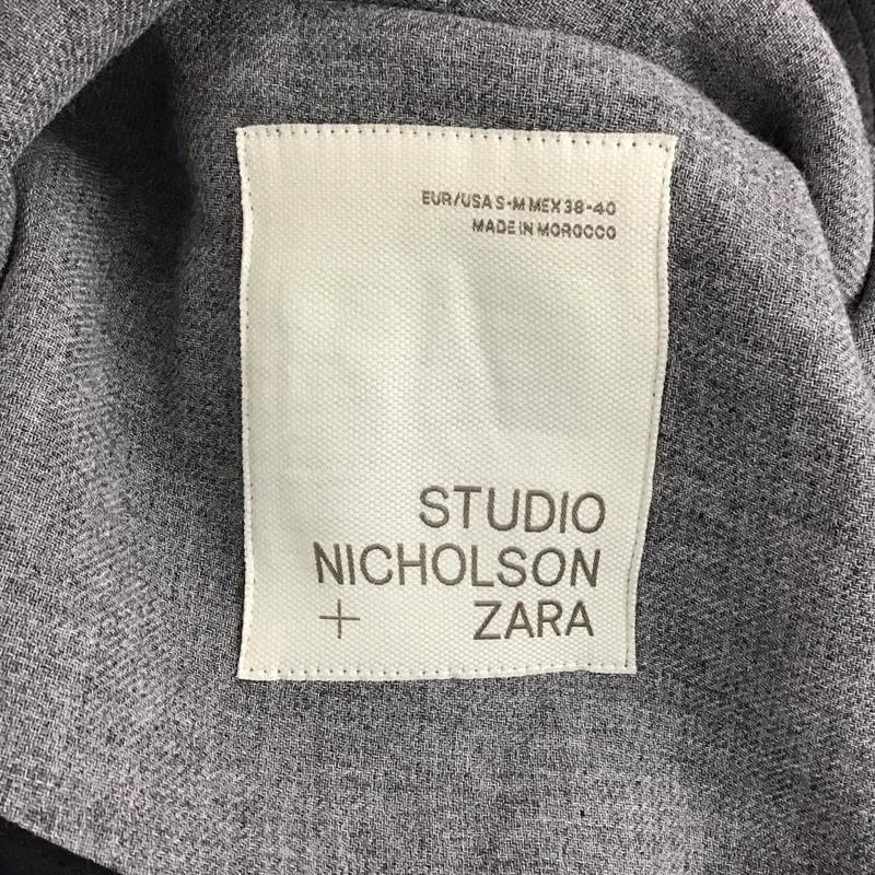 ザラ ZARA パーカー 長袖 ジップアップパーカージャケット 長袖スウェット アウター S 無地 灰 / グレー /  メンズ USED 古着 中古 10117627