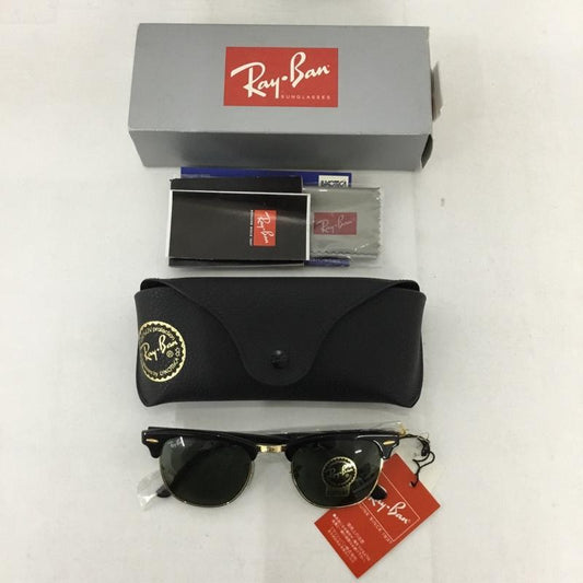 レイバン Ray-Ban めがね・サングラス サングラス RB3016 CLUBMASTER CLASSIC カラーレンズ 箱有 無地 黒 / ブラック / X 金 / ゴールド /  メンズ USED 古着 中古 10129432
