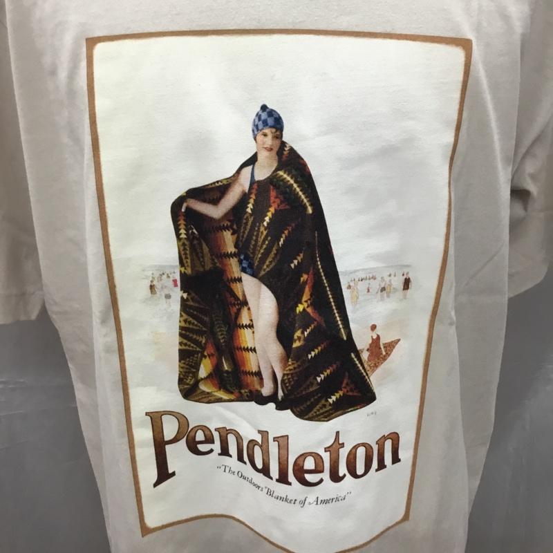 ペンドルトン PENDLETON Tシャツ 半袖 0275-0215 VINTAGE POSTER アートプリント ビックシルエット タグ付き M プリント アイボリー / アイボリー /  メンズ USED 古着 中古 10114824