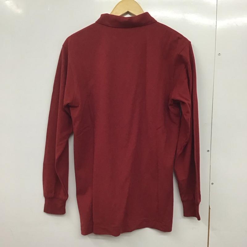 バーバリーロンドン Burberry London ポロシャツ 長袖 長袖ポロシャツ 長袖カットソー カラーシャツ L 無地 えんじ / ワインレッド /  メンズ USED 古着 中古 10145257