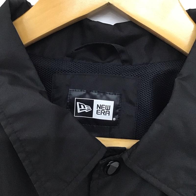 ニューエラ NEW ERA ジャケット、上着 ジャケット、ブレザー コーチジャケット M ロゴ、文字 黒 / ブラック /  メンズ USED 古着 中古 10133582