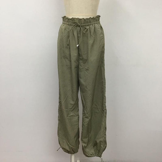 カスタネ Kastane ボトムス ボトムス KASTY-083 裾ドロストナイロンパンツ FREE 無地 カーキ / カーキ /  レディース USED 古着 中古 10108391
