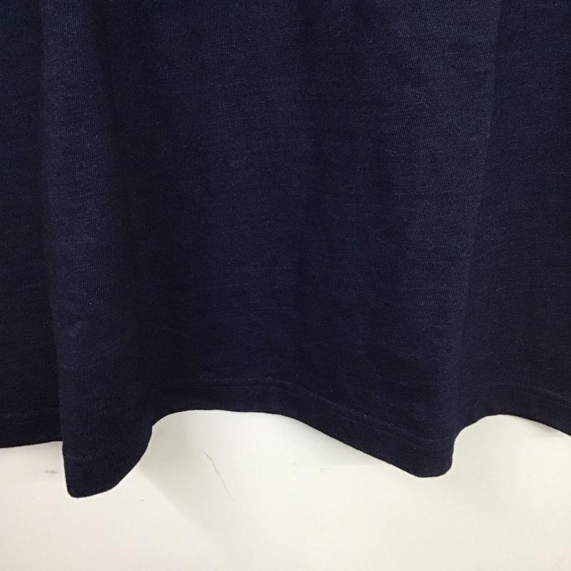 ラヂオ エウ゛ァ RADIO EVA Tシャツ 半袖 L プリント X ロゴ、文字 紺 / ネイビー /  メンズ USED 古着 中古 10129934