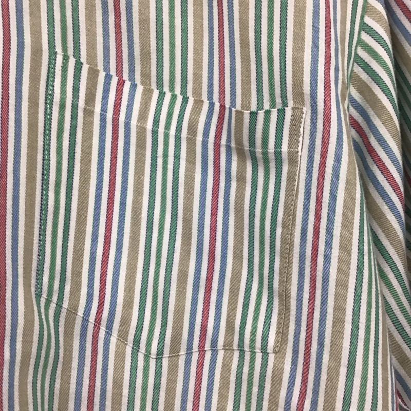 古着 USED シャツ、ブラウス 半袖 半袖シャツ ストライプシャツ ボタンダウンシャツ L ストライプ マルチカラー / マルチカラー /  メンズ USED 古着 中古 10142600