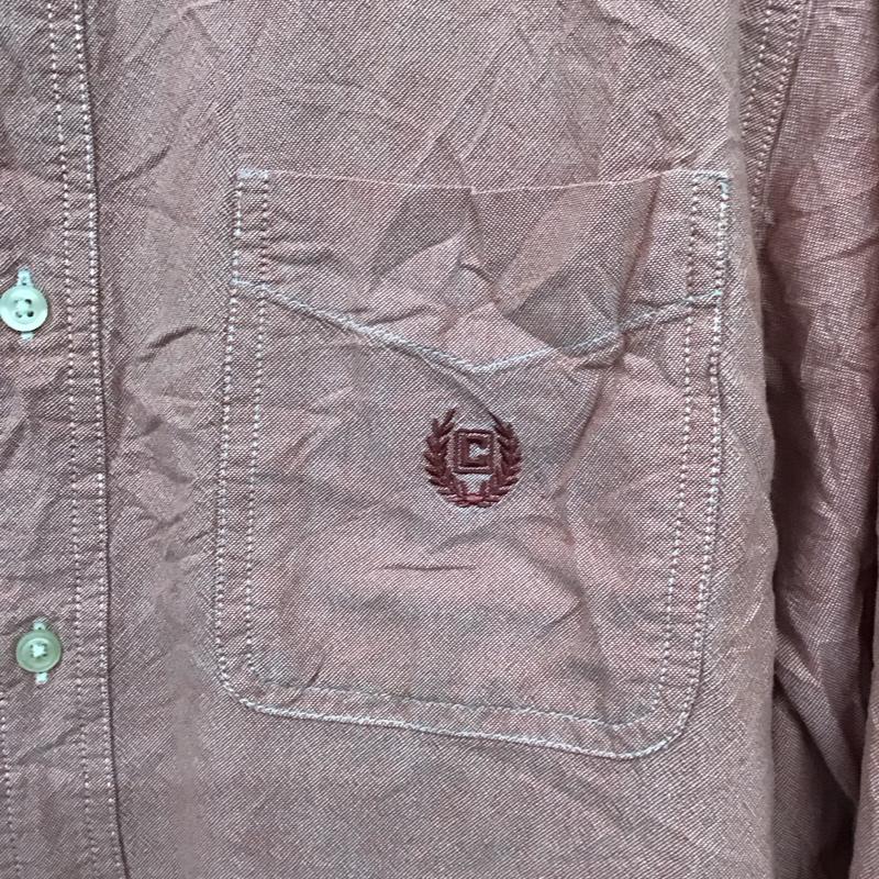 チャップス CHAPS シャツ、ブラウス 長袖 L 無地 桃 / ピンク /  レディース USED 古着 中古 10120196