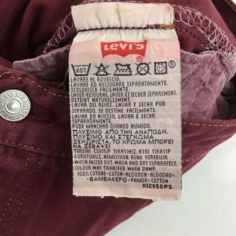 リーバイストラウスアンドコー Levi Strauss & co. パンツ デニム、ジーンズ デニムパンツ ワイドパンツ カジュアルパンツ 90s ユーロ スペイン製 36 無地 えんじ / ワインレッド /  メンズ USED 古着 中古 10129644