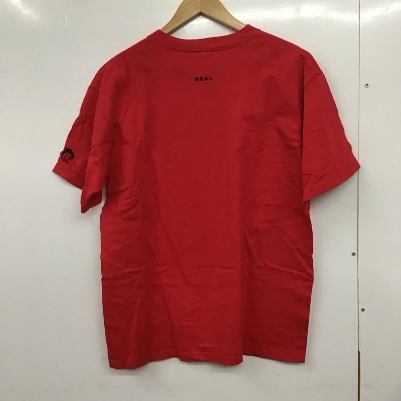 古着 USED Tシャツ 半袖 半袖カットソー プリントTシャツ クルーネックカットソー リアル 井上雅彦 M ロゴ、文字 赤 / レッド /  メンズ USED 古着 中古 10132180