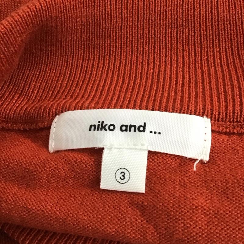ニコアンド niko and... ニット、セーター 長袖 ST66RE01MB Vネック 3 無地 橙 / オレンジ /  レディース USED 古着 中古 10121520