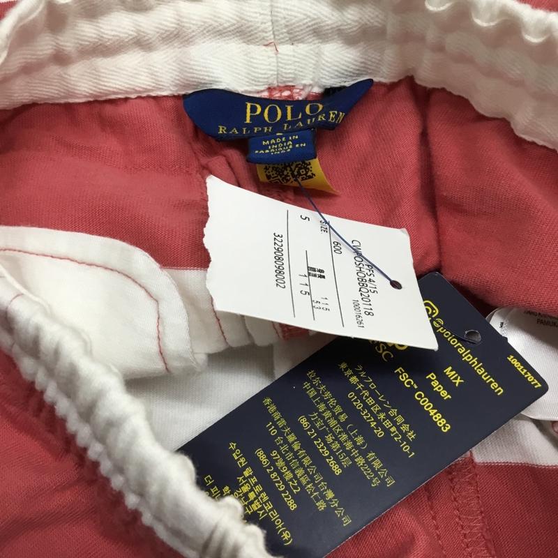 ポロラルフローレン POLO RALPH LAUREN パンツ ショートパンツ ショートパンツ ハーフパンツ カジュアルパンツ 5 ボーダー柄 白 / ホワイト / X 赤 / レッド /  ボーイズ USED 古着 中古 10116546