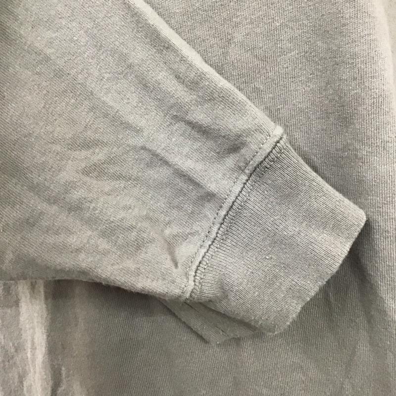 ペニーズ PENNEY S Tシャツ 長袖 112-04-0327 SHIPS別注 FOX ロゴ ワッペン ソリッド モックネック ロンT L ワンポイント 灰 / グレー /  メンズ USED 古着 中古 10118335