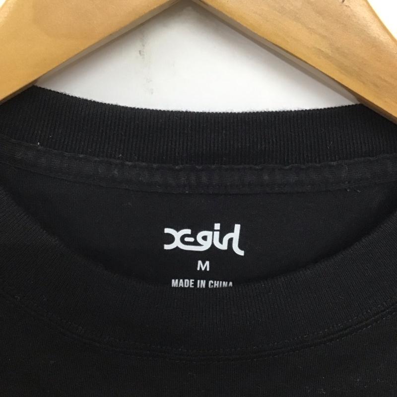 エックスガール X-girl Tシャツ 長袖 M プリント 黒 / ブラック /  レディース USED 古着 中古 10140695
