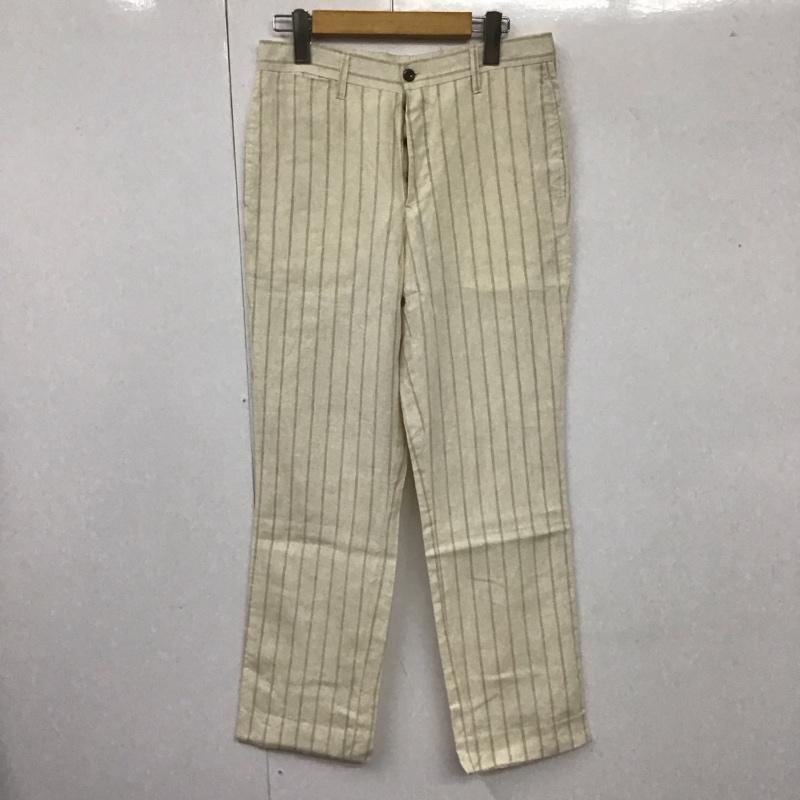 古着 USED パンツ スラックス スラックス ワイドパンツ カジュアルパンツ ストレートパンツ ストライプパンツ 80s ストライプ ベージュ / ベージュ /  メンズ USED 古着 中古 10106566