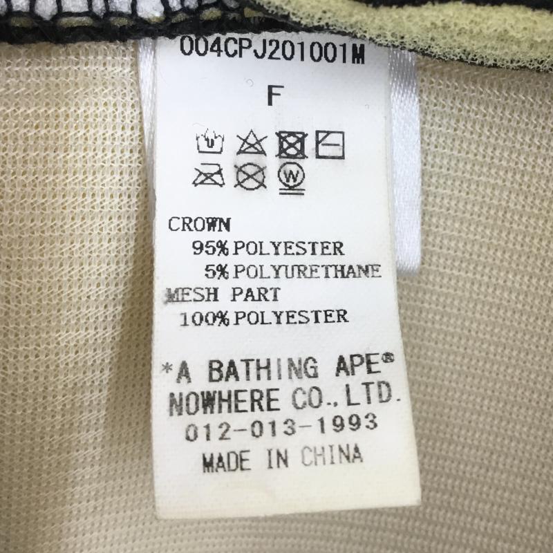 アベイシングエイプ A BATHING APE 帽子 キャップ FREE ロゴ、文字 黒 / ブラック / X 白 / ホワイト /  メンズ USED 古着 中古 10145516