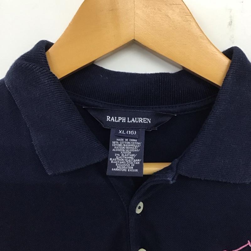 ラルフローレン RALPHLAUREN ワンピース ミニスカート 160cm 無地 紺 / ネイビー /  ガールズ USED 古着 中古 10140368