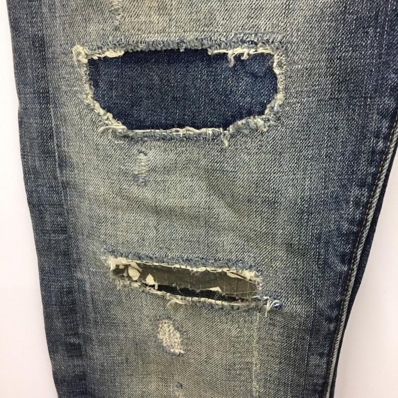 リーバイスメイドアンドクラフテッド Levi s Made & Crafted パンツ デニム、ジーンズ デニムパンツ スリムパンツ ダメージパンツ ジーンズ 30インチ ダメージ加工 インディゴ / インディゴ /  メンズ USED 古着 中古 10116670