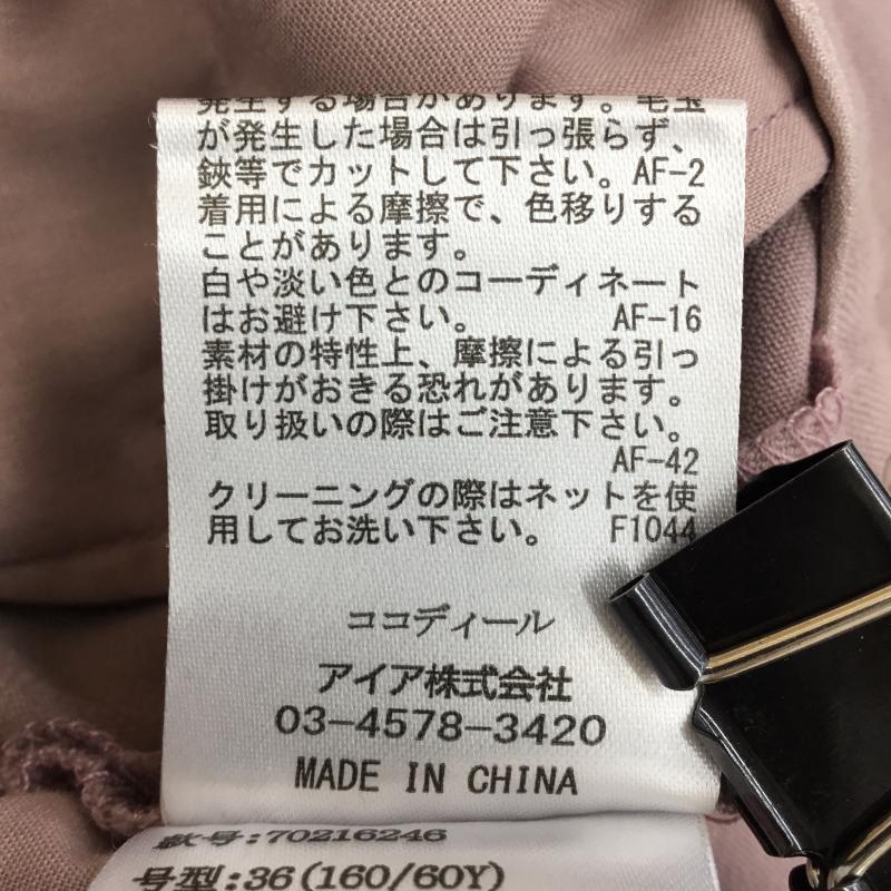 ココ ディール COCO DEAL パンツ スラックス 1 無地 桃 / ピンク /  レディース USED 古着 中古 10139909