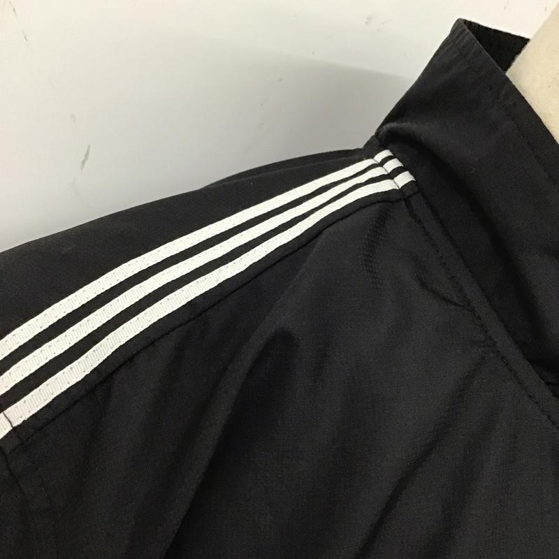 アディダス adidas ジャケット、上着 ジャンパー、ブルゾン ジップアップジャケット ジャンパー ジャケット カジュアルジャケット アウター M ロゴ、文字 黒 / ブラック /  メンズ USED 古着 中古 10117659