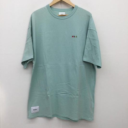 ダブルタップス W)TAPS Tシャツ 半袖 MIN-NANO ミンナノ 19ss 別注 ロゴ、文字 薄緑 / ライトグリーン /  メンズ USED 古着 中古 10095988