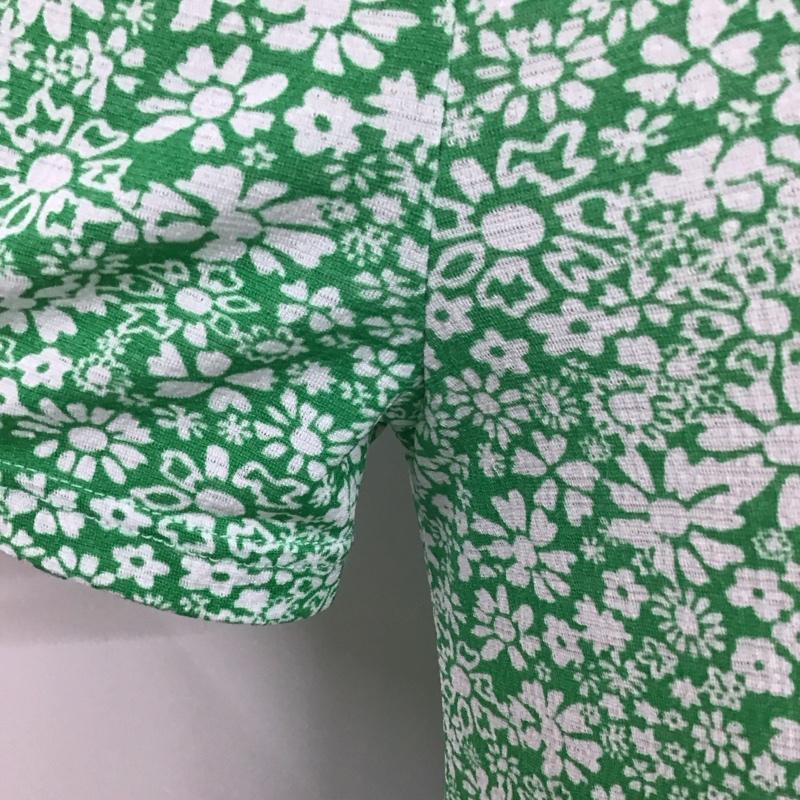 ザラ ZARA ワンピース ロングスカート 半袖ロングワンピース カジュアルワンピース フレアスカート S 総柄 X 花柄 白 / ホワイト / X 緑 / グリーン /  レディース USED 古着 中古 10112120