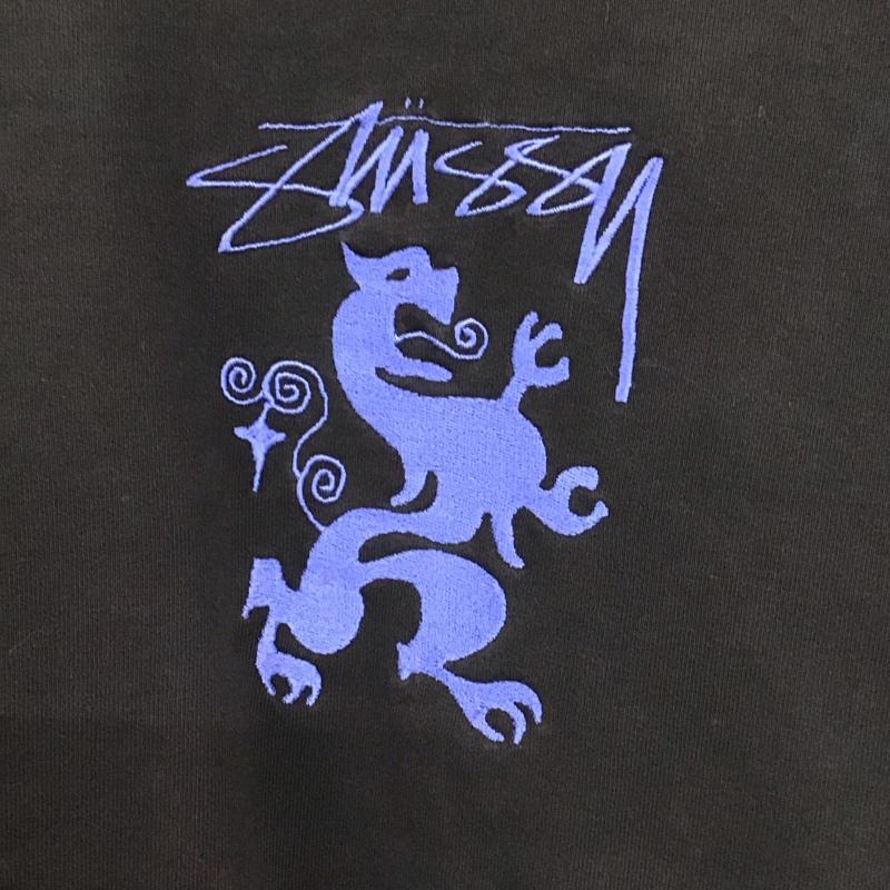 ステューシー STUSSY トレーナー 長袖 長袖トレーナー スウェット クルーネック プルオーバー L ロゴ、文字 黒 / ブラック /  メンズ USED 古着 中古 10142574