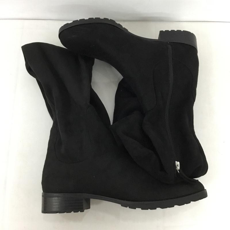 ザラベーシック ZARA BASIC ブーツ ニーハイブーツ 6060 301 040 ストレッチロングブーツ EU39 無地 黒 / ブラック /  レディース USED 古着 中古 10131042