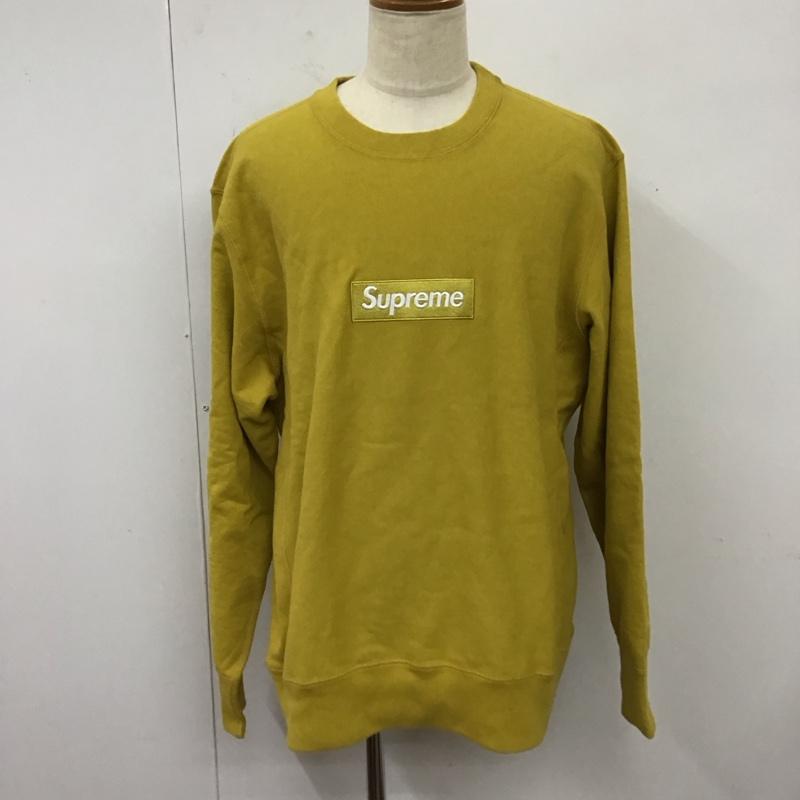 シュプリーム Supreme トレーナー 長袖 18AW BoxLogoCrewneck ボックスロゴクルーネックスウェット 長袖トレーナー XL ロゴ、文字 黄 / イエロー /  メンズ USED 古着 中古 10118070