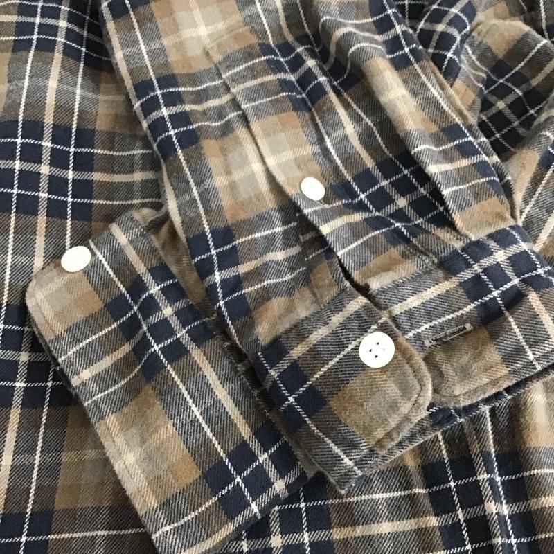 アーバンリサーチドアーズ URBAN RESEARCH DOORS シャツ、ブラウス 長袖 dr27-13x755 ネルバンドカラーシャツ ノーカラーシャツ チェックシャツ M チェック マルチカラー / マルチカラー /  メンズ USED 古着 中古 10110217