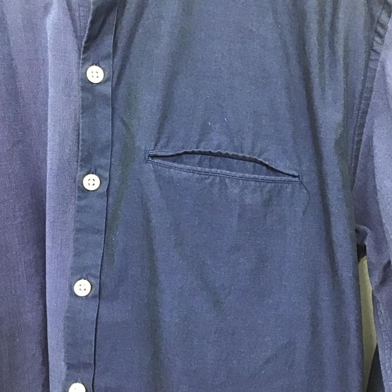 マリネロ MARINERO シャツ、ブラウス 長袖 長袖シャツ 無地シャツ カラーシャツ ボタンダウンシャツ 2 無地 紺 / ネイビー /  メンズ USED 古着 中古 10131767