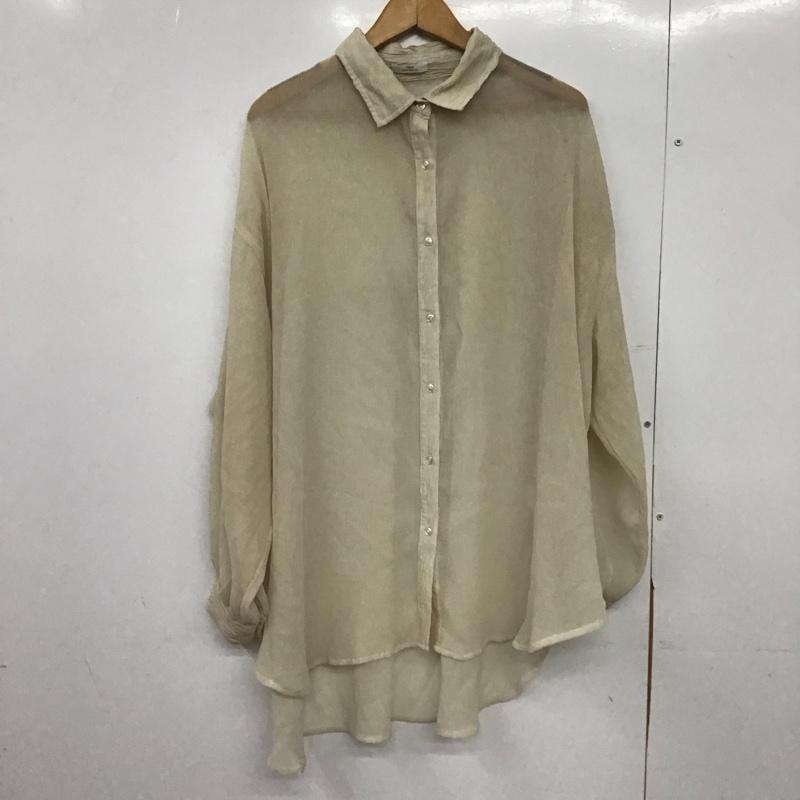 アイテムズ アーバンリサーチ ITEMS URBAN RESEARCH シャツ、ブラウス 長袖 FREE 無地 ベージュ / ベージュ /  レディース USED 古着 中古 10150912