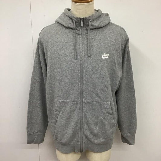ナイキ NIKE パーカー 長袖 bv2649-063 スウェットパーカー 長袖スウェット スポーツウェア XXL ロゴ、文字 灰 / グレー /  メンズ USED 古着 中古 10115129