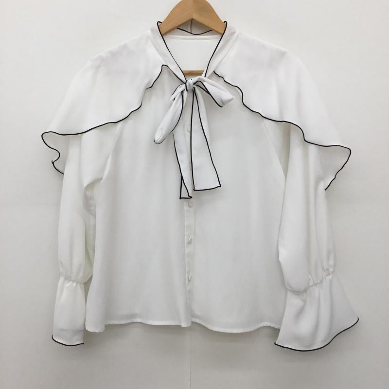 ジルスチュアート JILLSTUART シャツ、ブラウス 長袖 125-3110005 ケープフリルブラウス FREE 無地 白 / ホワイト /  レディース USED 古着 中古 10150338
