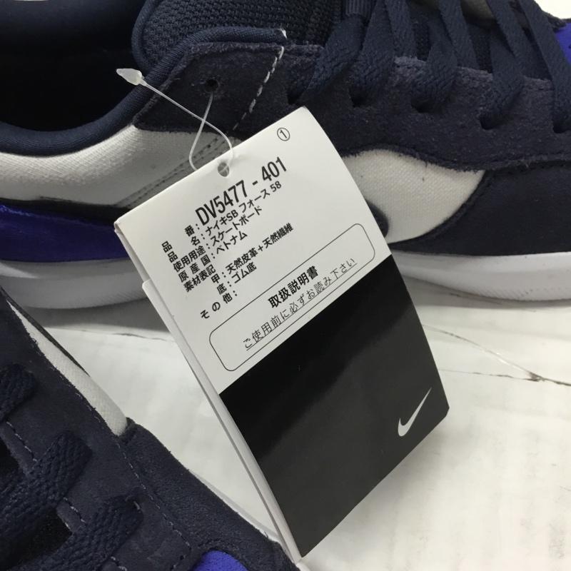 ナイキ NIKE スニーカー スニーカー DV5477 401 SB FORCE58 28cm 箱有 28.0cm ロゴ、文字 紺 / ネイビー / X 青 / ブルー / X 白 / ホワイト /  メンズ USED 古着 中古 10107840