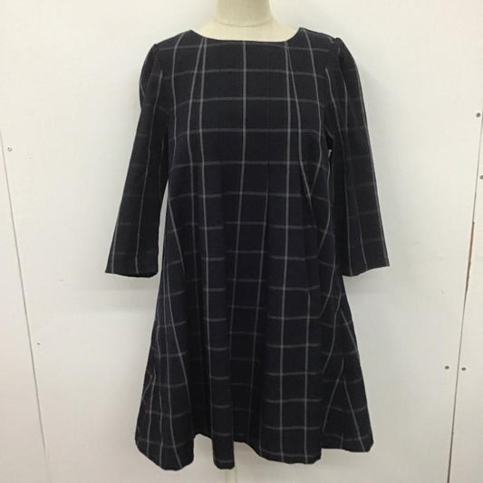 ダズリン dazzlin ワンピース ミニスカート 021440303701 七分袖 S チェック 紺 / ネイビー / X 灰 / グレー / X 赤 / レッド /  レディース USED 古着 中古 10106956
