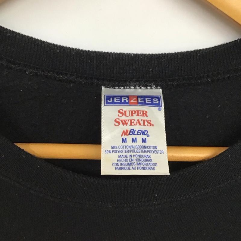 古着 USED トレーナー 長袖 長袖トレーナー スウェット クルーネック プルオーバー M プリント 黒 / ブラック /  メンズ USED 古着 中古 10130524
