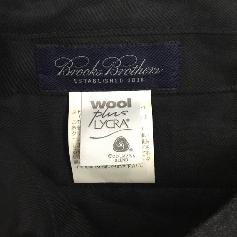 ブルックスブラザーズ BROOKS BROTHERS パンツ スラックス スラックスパンツ ワイドパンツ カジュアルパンツ センタータックパンツ 36 無地 黒 / ブラック /  メンズ USED 古着 中古 10122265