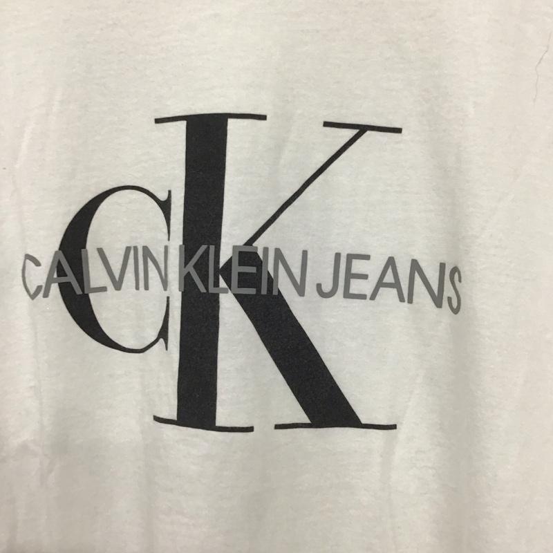 カルバン・クライン Calvin Klein Tシャツ 半袖 XL ロゴ、文字 X プリント 白 / ホワイト /  メンズ USED 古着 中古 10130758