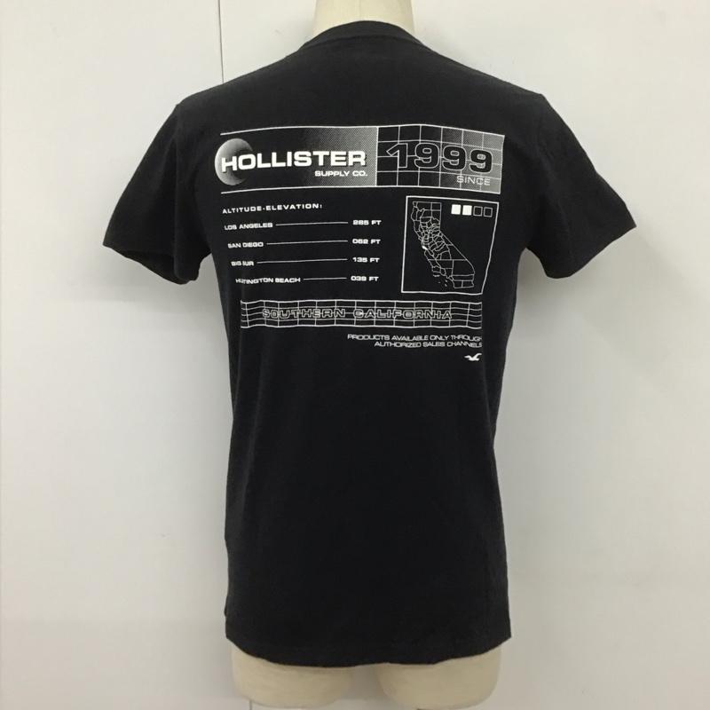 ホリスター Hollister Tシャツ 半袖 半袖カットソー プリントTシャツ クルーネックカットソー XS プリント 黒 / ブラック /  メンズ USED 古着 中古 10107248