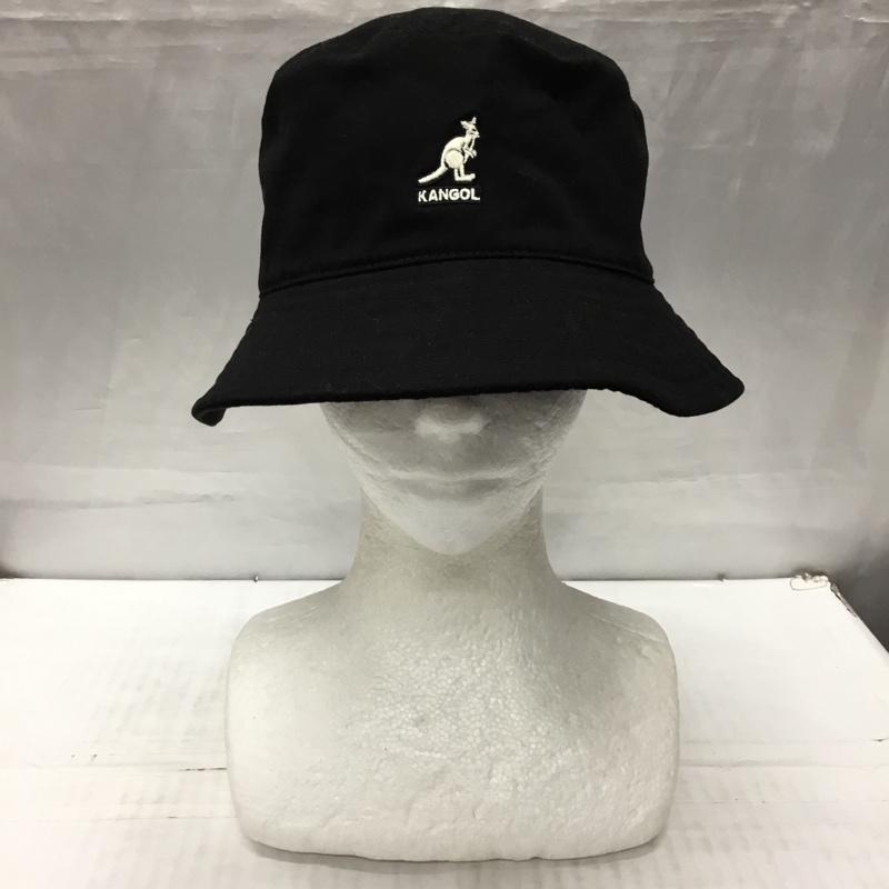 カンゴール KANGOL 帽子 ハット K4224HT WASHED BUCKET バケットハット ロゴ、文字 黒 / ブラック /  メンズ USED 古着 中古 10114733