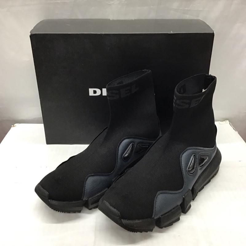 ディーゼル DIESEL スニーカー スニーカー Y02475 ソックススニーカー ハイカット 25.5cm 25.5cm ロゴ、文字 黒 / ブラック /  メンズ USED 古着 中古 10120574