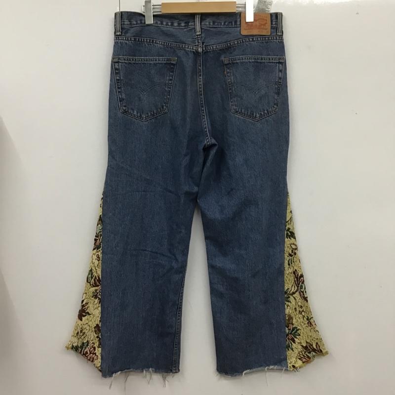 リーバイストラウスアンドコー Levi Strauss & co. パンツ デニム、ジーンズ デニムパンツ ワイドパンツ フレアパンツ カジュアルパンツ 550 リメイク 36 無地 インディゴ / インディゴ /  メンズ USED 古着 中古 10105766