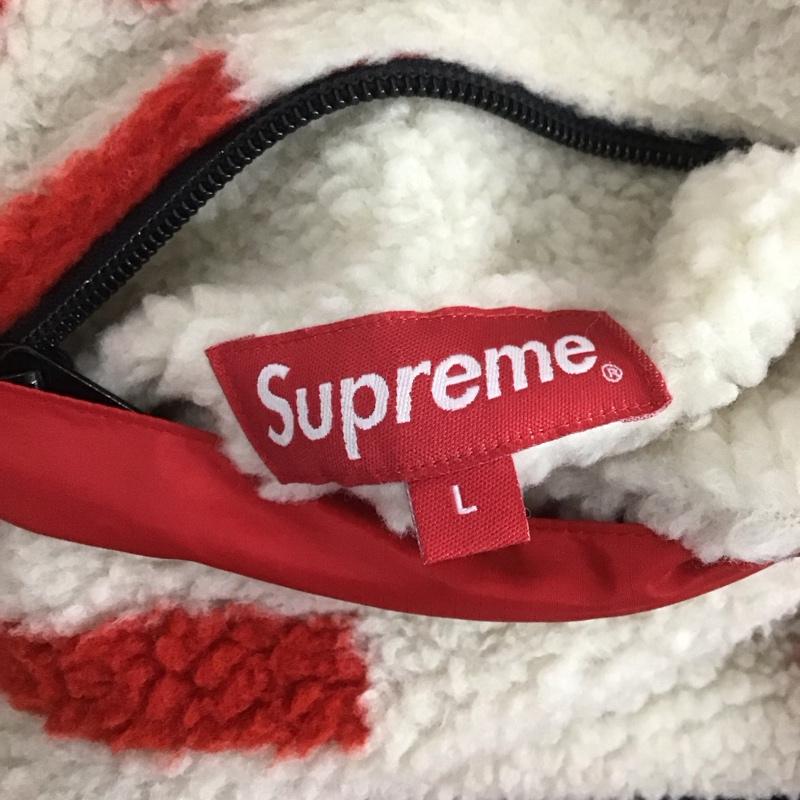シュプリーム Supreme ジャケット、上着 ジャケット、ブレザー Reversible Logo Fleece Jacket 18FW リバーシブル フリース L ロゴ、文字 アイボリー / アイボリー /  メンズ USED 古着 中古 10109730