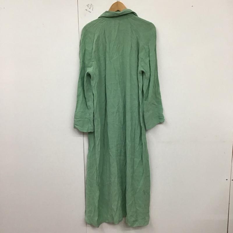 ザラ ZARA ワンピース ロングスカート シャツワンピース M 無地 緑 / グリーン /  レディース USED 古着 中古 10128872