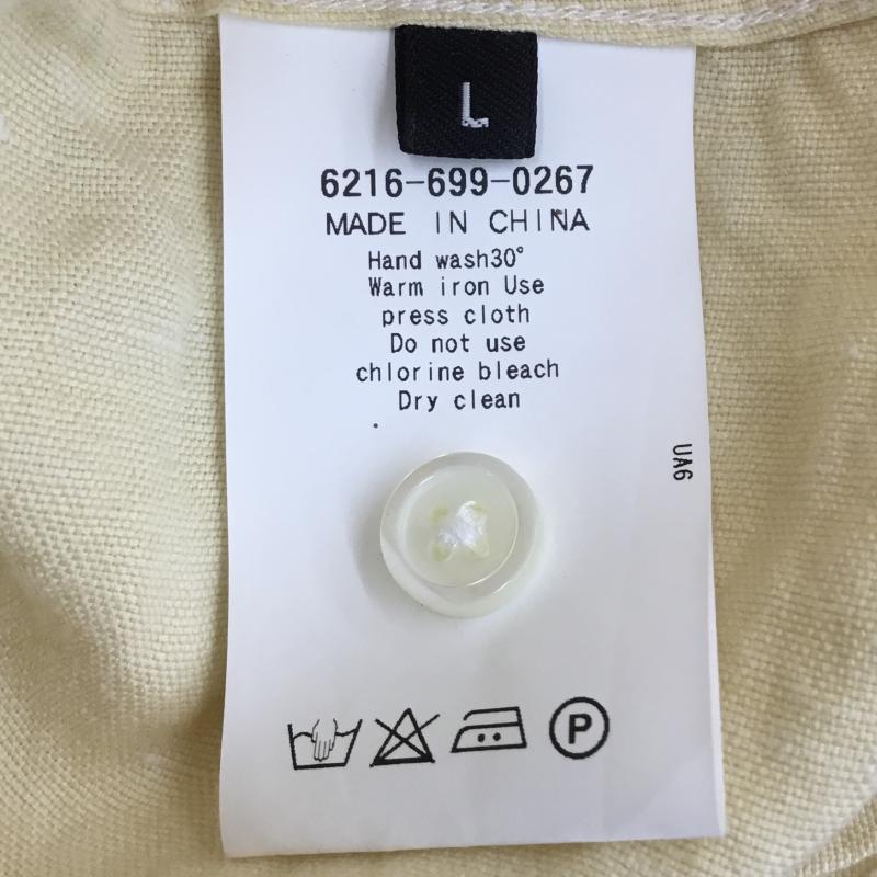 ユナイテッドアローズ UNITED ARROWS シャツ、ブラウス 半袖 L 無地 黄 / イエロー /  メンズ USED 古着 中古 10134384