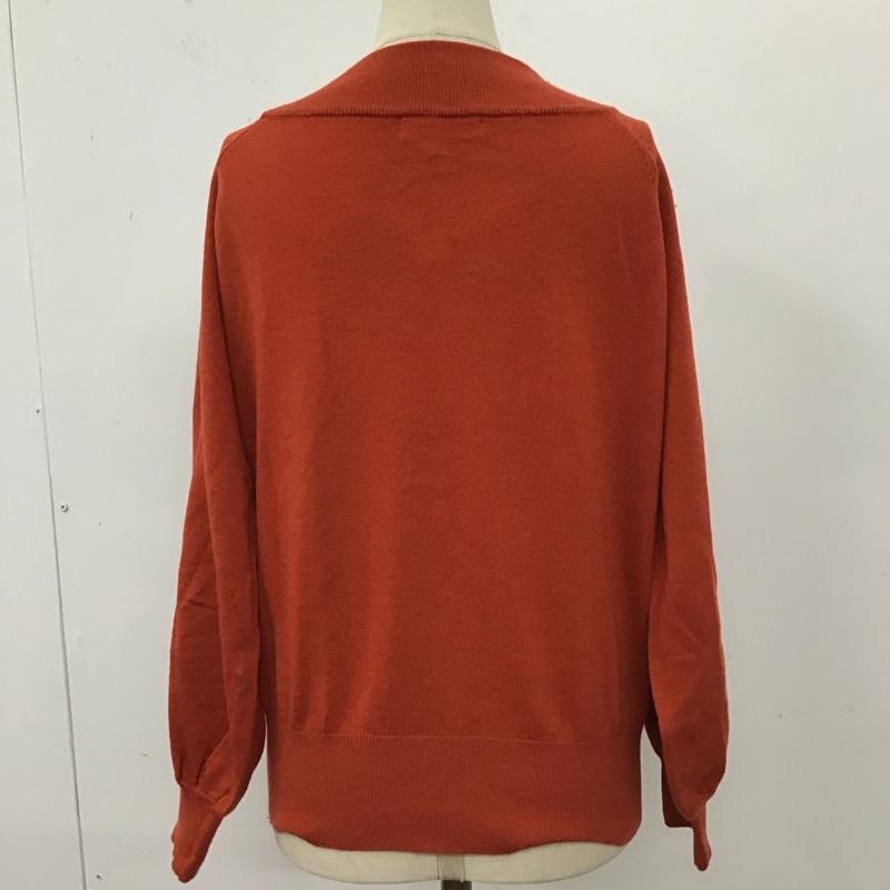ニコアンド niko and... ニット、セーター 長袖 ST66RE01MB Vネック 3 無地 橙 / オレンジ /  レディース USED 古着 中古 10121520