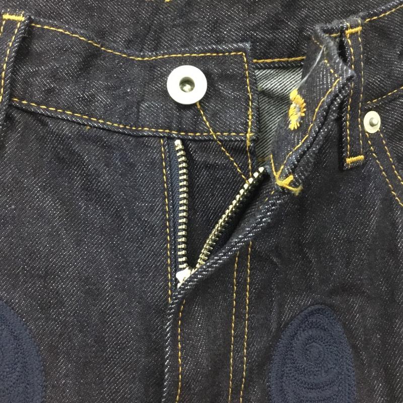 アベイシングエイプ A BATHING APE パンツ デニム、ジーンズ デニムパンツ ストレートパンツ ワイドパンツ カジュアルパンツ XL 無地 インディゴ / インディゴ /  メンズ USED 古着 中古 10117096