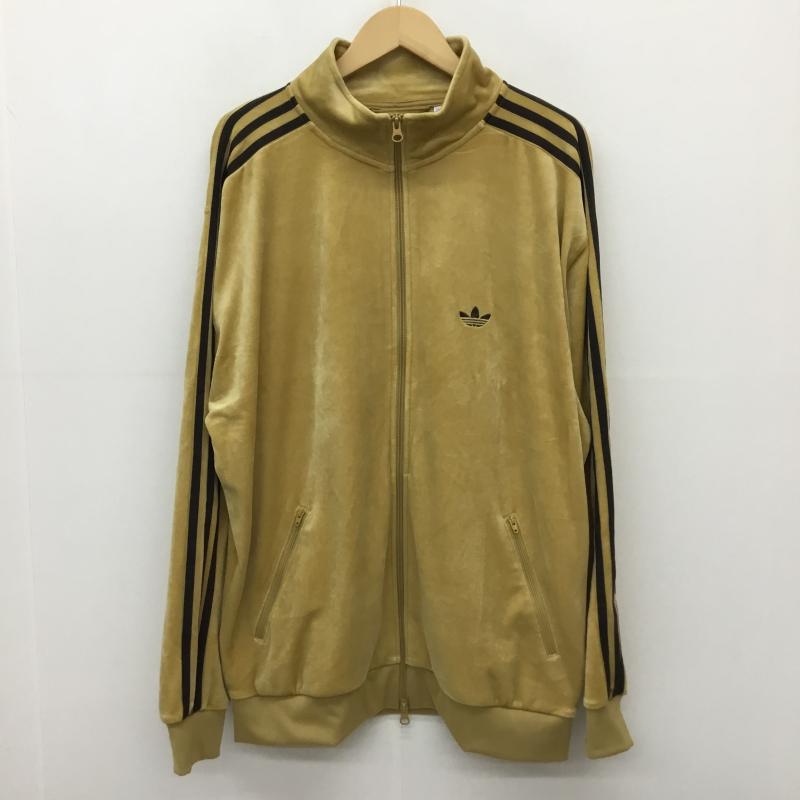 アディダス adidas ジャケット、上着 ジャケット、ブレザー JM2270 Velour TRACKTOP ベロア　トラックジャケット XL ロゴ、文字 茶 / ブラウン /  メンズ USED 古着 中古 10138699