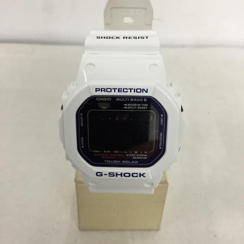 ジーショック G-SHOCK 腕時計 デジタル GWX-5600C スポーツ ソーラー電波 G-LIDE ロゴ、文字 白 / ホワイト /  メンズ USED 古着 中古 10144347