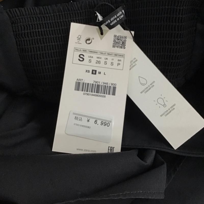 ザラ ZARA ワンピース ロングスカート ロングワンピース ノースリーブワンピース フレアスカート S 無地 黒 / ブラック /  レディース USED 古着 中古 10149692