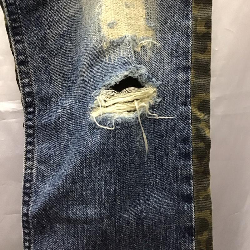 ヒステリックグラマー HYSTERIC GLAMOUR パンツ デニム、ジーンズ 2AP-5184 スカル レオパード M ダメージ加工 マルチカラー / マルチカラー /  レディース USED 古着 中古 10112469